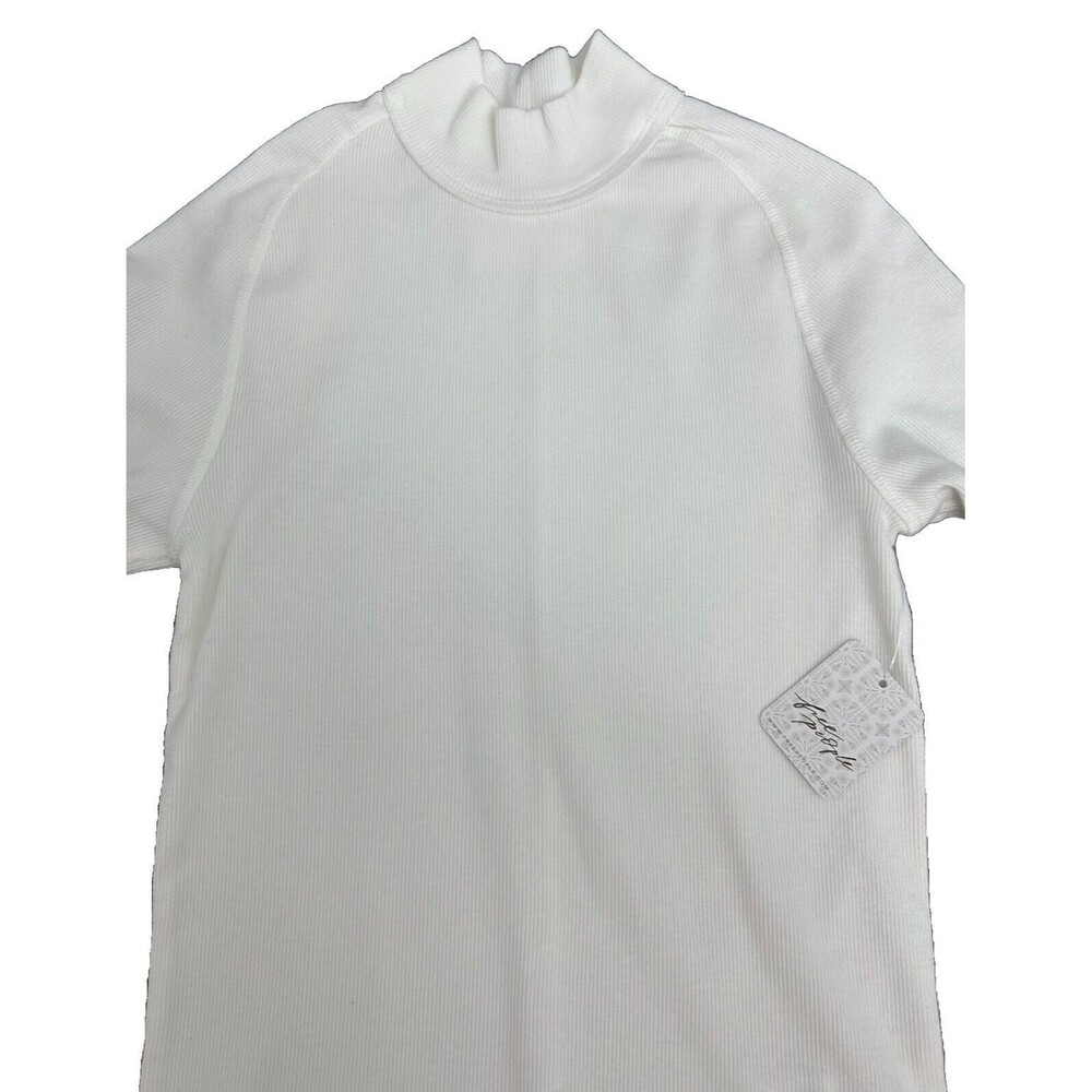 Free People Women's White Pixie Tee Ivory Size Medium 8-10 New - Picture 2 of 16